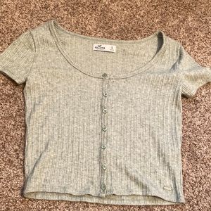 Women’s Hollister button crop top